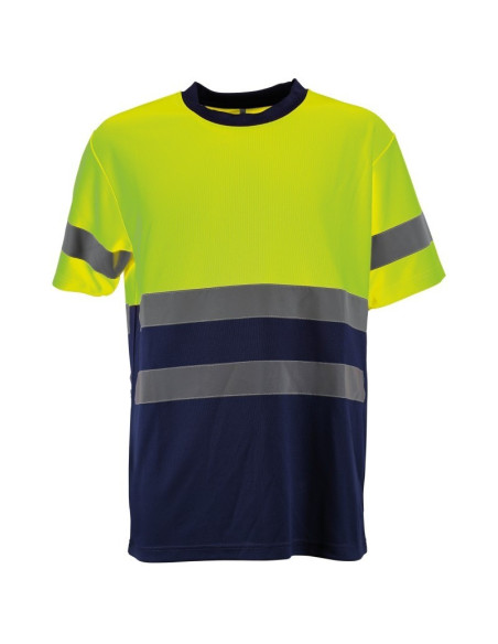 Tricou de înaltă vizibilitate, cu benzi reflectorizante, 100% poliester, Glow HV