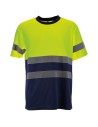 Tricou de înaltă vizibilitate, cu benzi reflectorizante, 100% poliester, Glow HV