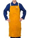 Șorț pentru sudură, din șpalt de vită, cusături Kevlar, Weldas Golden Brown