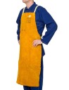 Șorț pentru sudură, din șpalt de vită, cusături Kevlar, Weldas Golden Brown