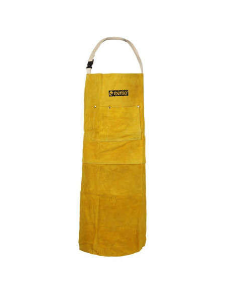 Șorț pentru sudură din piele, cu buzunar frontal, Zava Pro Apron