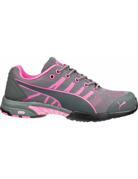 Pantofi de protecție de damă, cu bombeu din oțel, Puma Lady Celerity Knit Pink S1P