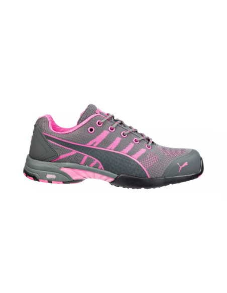 Pantofi de protecție de damă, cu bombeu din oțel, Puma Lady Celerity Knit Pink S1P