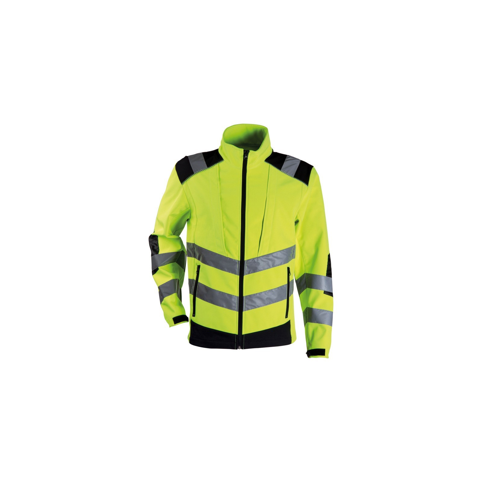 Jachetă softshell reflectorizantă unisex, poliester/spandex, 290 g/mp, Bright