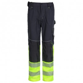 Pantaloni de lucru reflectorizanți, cu buzunare multifuncționale, Prisma Reflex Yellow