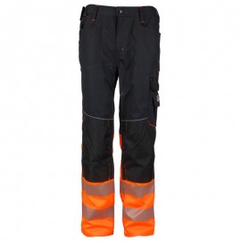 Pantaloni de lucru reflectorizanți, din bumbac și poliester, Prisma Reflex Orange