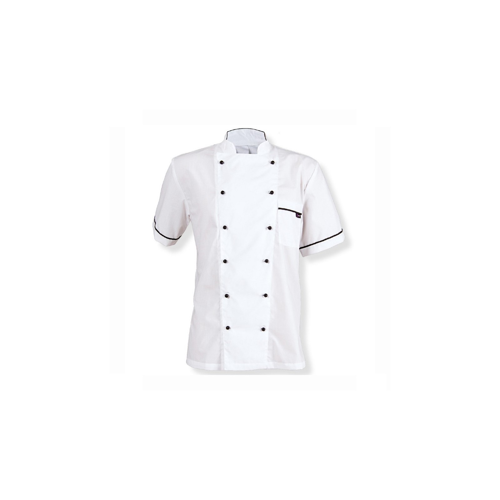 Tunică pentru bucătari, mânecă scurtă, bumbac & poliester, Napoli White