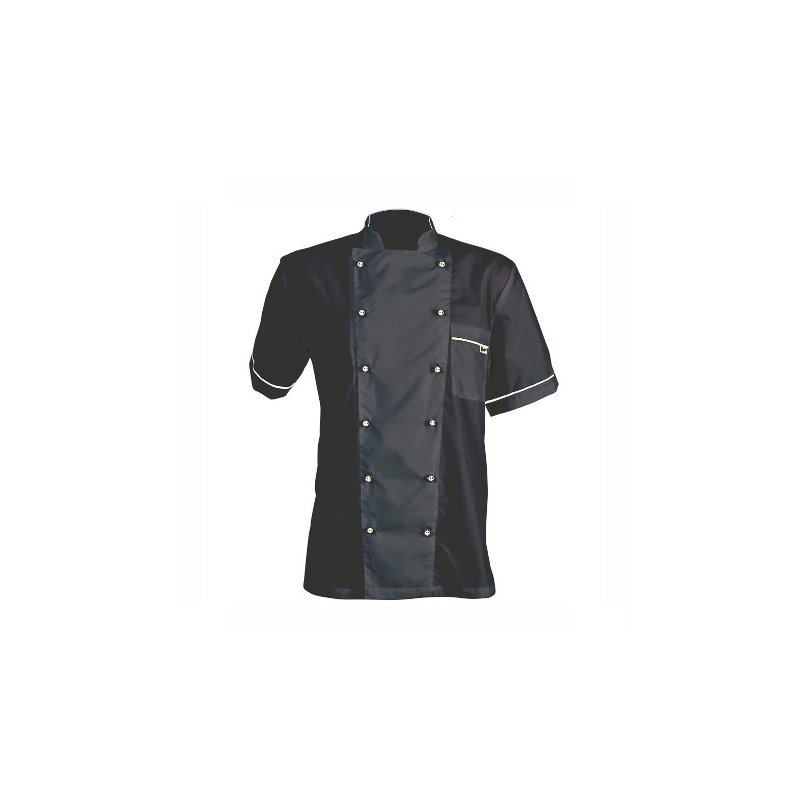 Tunică pentru bucătari, mânecă scurtă, bumbac & poliester, Napoli Black