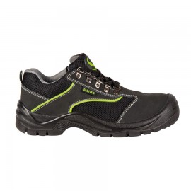 Pantofi de lucru unisex, fără bombeu, piele & material textil, Kastor Black Low O1