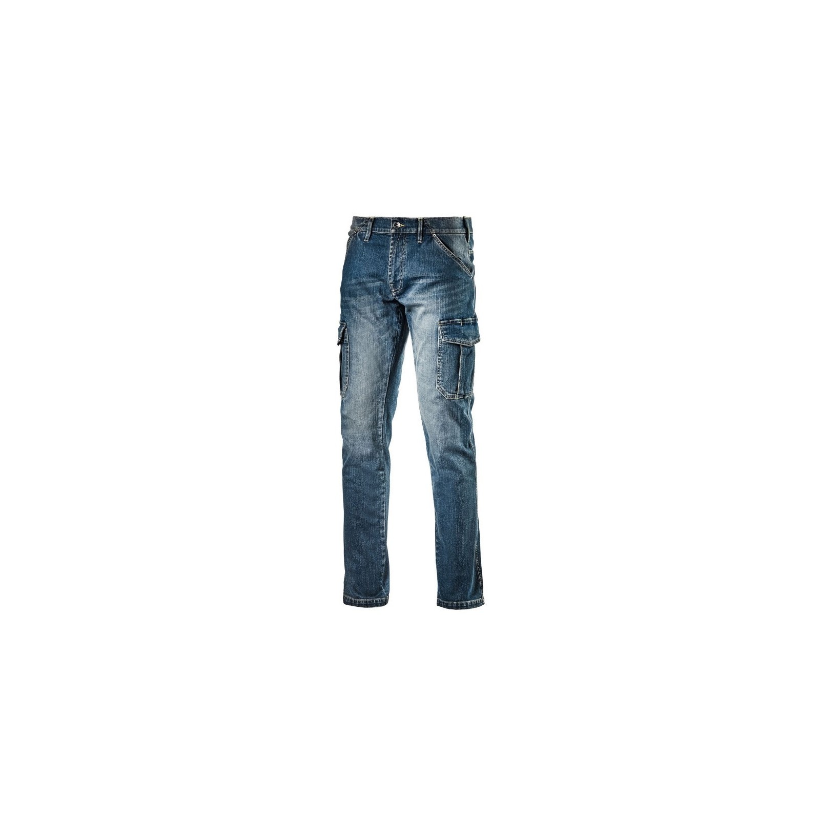 Pantaloni de lucru din denim cu multiple buzunare, Diadora Pant Cargo Stone