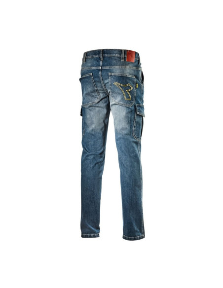 Pantaloni de lucru din denim cu multiple buzunare, Diadora Pant Cargo Stone