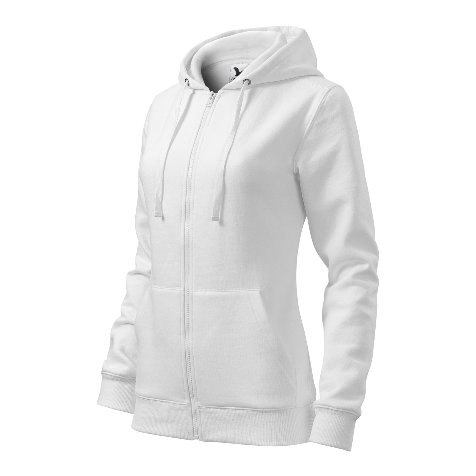 Hanorac de damă, cu glugă, Trendy Zipper, 65% bumbac, 35% poliester, 300 g/mp