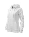 Hanorac de damă, cu glugă, Trendy Zipper, 65% bumbac, 35% poliester, 300 g/mp