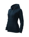 Hanorac de damă, cu glugă, Trendy Zipper, 65% bumbac, 35% poliester, 300 g/mp