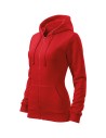 Hanorac de damă, cu glugă, Trendy Zipper, 65% bumbac, 35% poliester, 300 g/mp