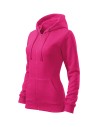 Hanorac de damă, cu glugă, Trendy Zipper, 65% bumbac, 35% poliester, 300 g/mp