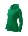 Hanorac de damă, cu glugă, Trendy Zipper, 65% bumbac, 35% poliester, 300 g/mp