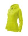 Hanorac de damă, cu glugă, Trendy Zipper, 65% bumbac, 35% poliester, 300 g/mp