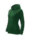 Hanorac de damă, cu glugă, Trendy Zipper, 65% bumbac, 35% poliester, 300 g/mp