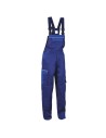Costum de lucru din bumbac, jachetă + pantaloni cu pieptar, 240 g/mp, Asimo Blue