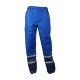 Pantaloni de lucru de vară, cu dungi reflectorizante, 100% bumbac, Collins Royal Blue