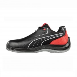 Pantofi de protecție din piele netedă, fără inserții metalice, Puma Touring Black S3 ESD SRC