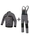 Costum salopetă din tercot, GrandMaster Grey: jachetă + pantaloni cu pieptar