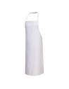 Șorț alb din bumbac 100%, cu pieptar, pentru industria alimentară, 280 g/mp, S840