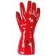 Mănuși antichimice din bumbac, imersate în PVC, rezistente la acizi, Redstart 27 cm