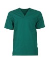 Costum medical unisex: tunică + pantaloni, bumbac & poliester, 120 g/mp, M3 Green