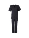 Costum medical unisex: tunică + pantaloni, bumbac & poliester, 120 g/mp, M3 Navy
