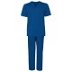 Costum medical unisex: tunică + pantaloni, bumbac & poliester, 120 g/mp, M3 Royal Blue
