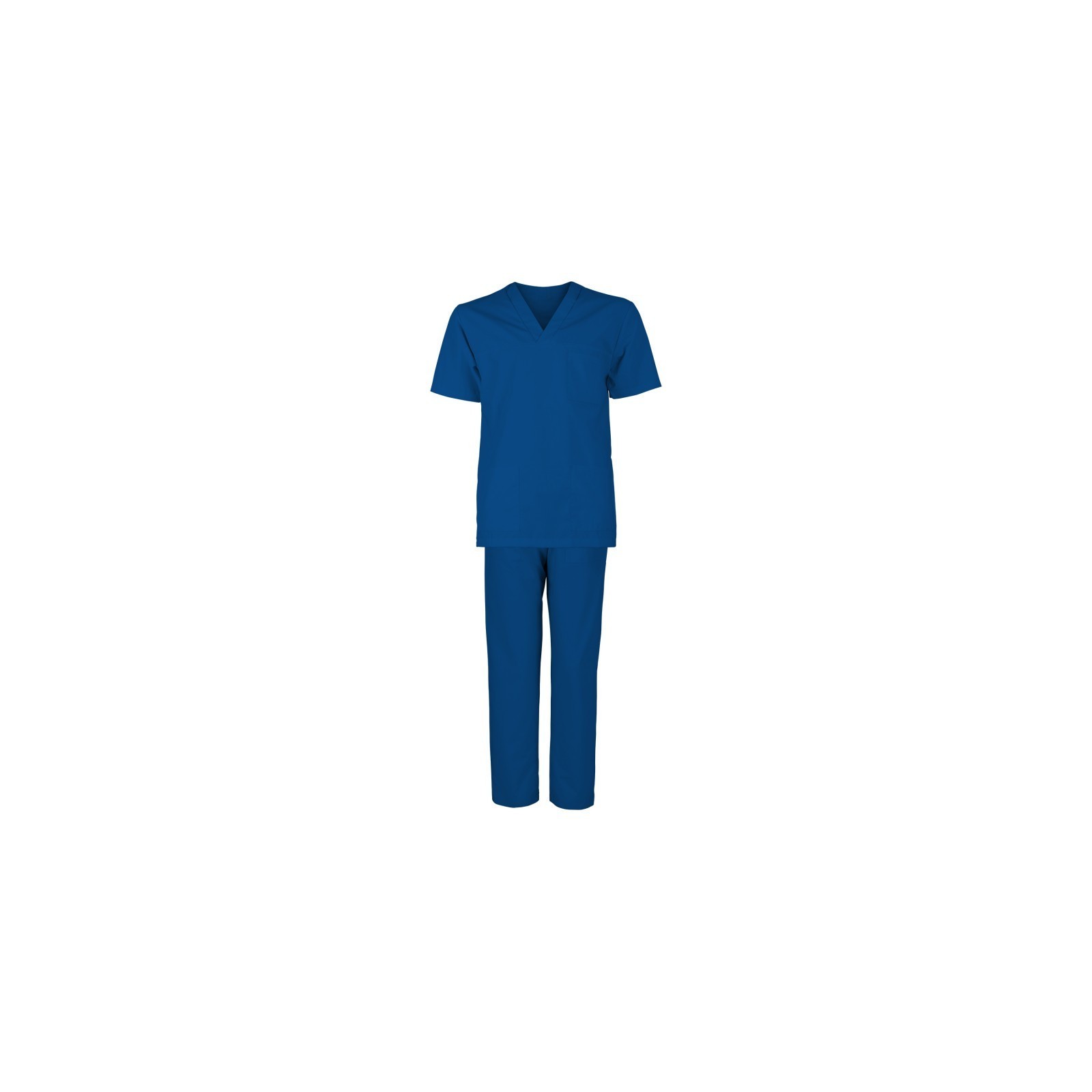 Costum medical unisex: tunică + pantaloni, bumbac & poliester, 120 g/mp, M3 Royal Blue