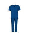 Costum medical unisex: tunică + pantaloni, bumbac & poliester, 120 g/mp, M3 Royal Blue