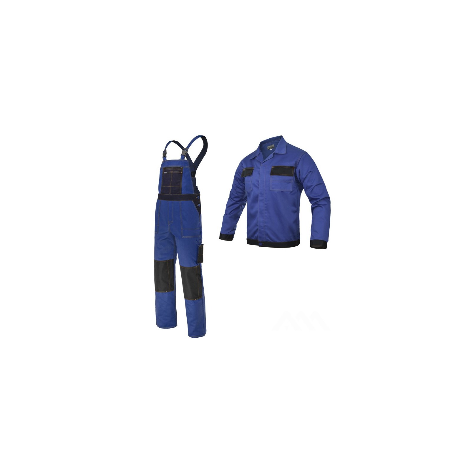 Costum salopetă din tercot, GrandMaster Blue: jachetă + pantaloni cu pieptar
