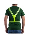 Bretele reflectorizante ajustabile, tip ham, galben neon, cu becuri de semnalizare LED