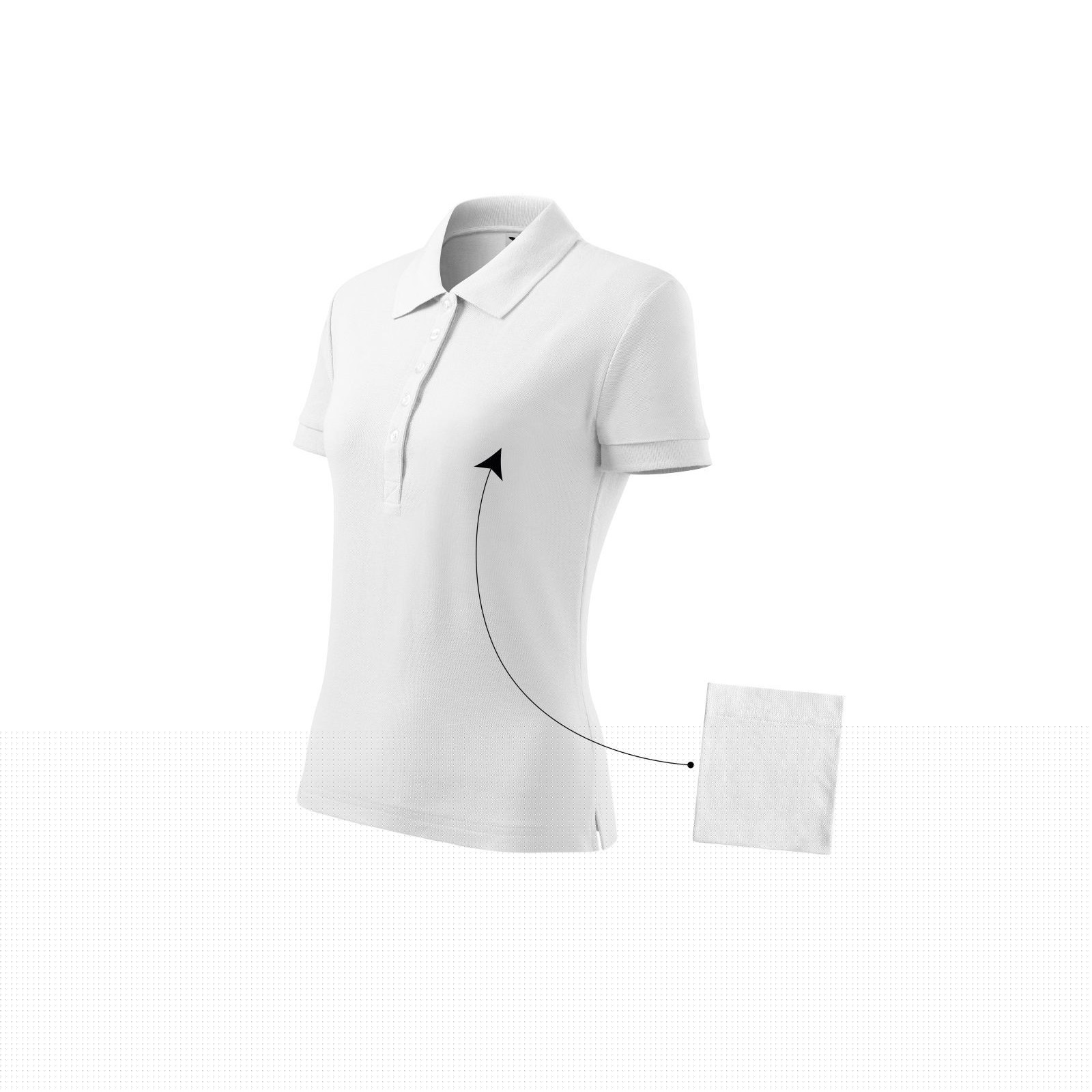 Tricou polo de damă Cotton, bumbac 100%, 170 g/mp