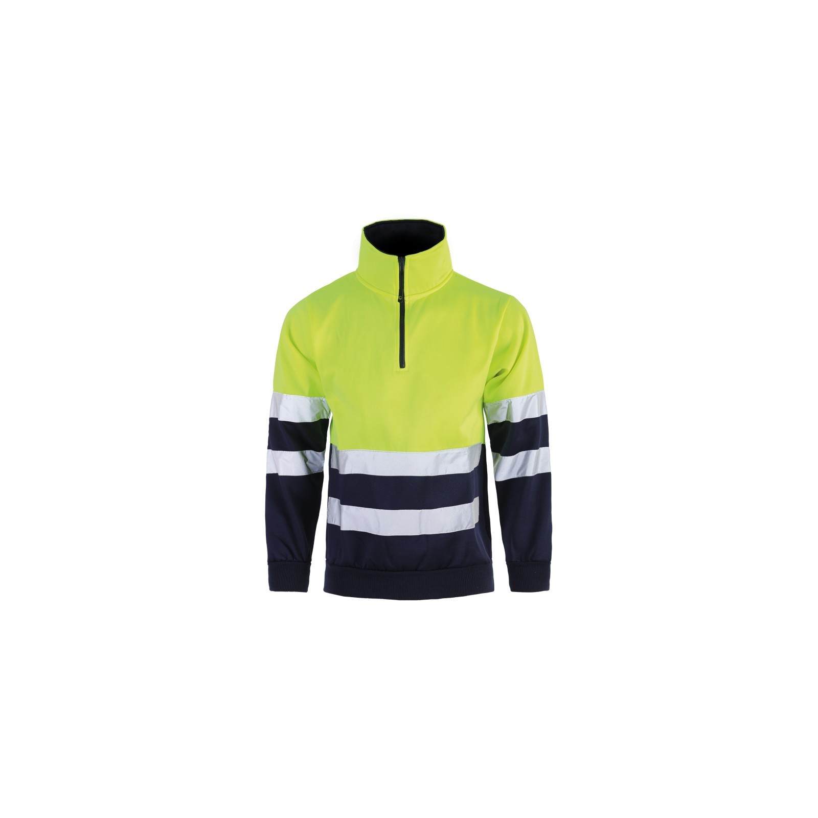 Pulover reflectorizant unisex, din bumbac & poliester, 300 g/mp, Prisma HV Yellow