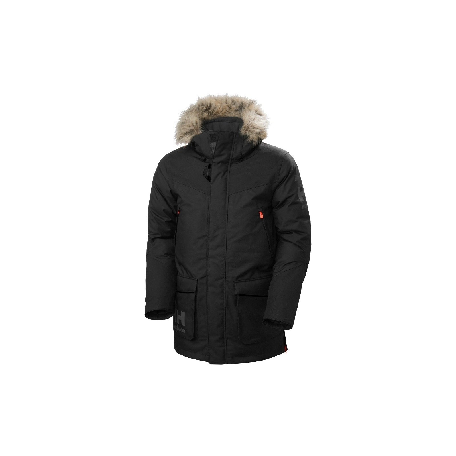 Geacă de iarnă impermeabilă, glugă îmblănită, Helly Hansen Bifrost Winter Parka, negru