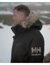 Geacă de iarnă impermeabilă, glugă îmblănită, Helly Hansen Bifrost Winter Parka, negru