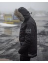 Geacă de iarnă impermeabilă, glugă îmblănită, Helly Hansen Bifrost Winter Parka, negru