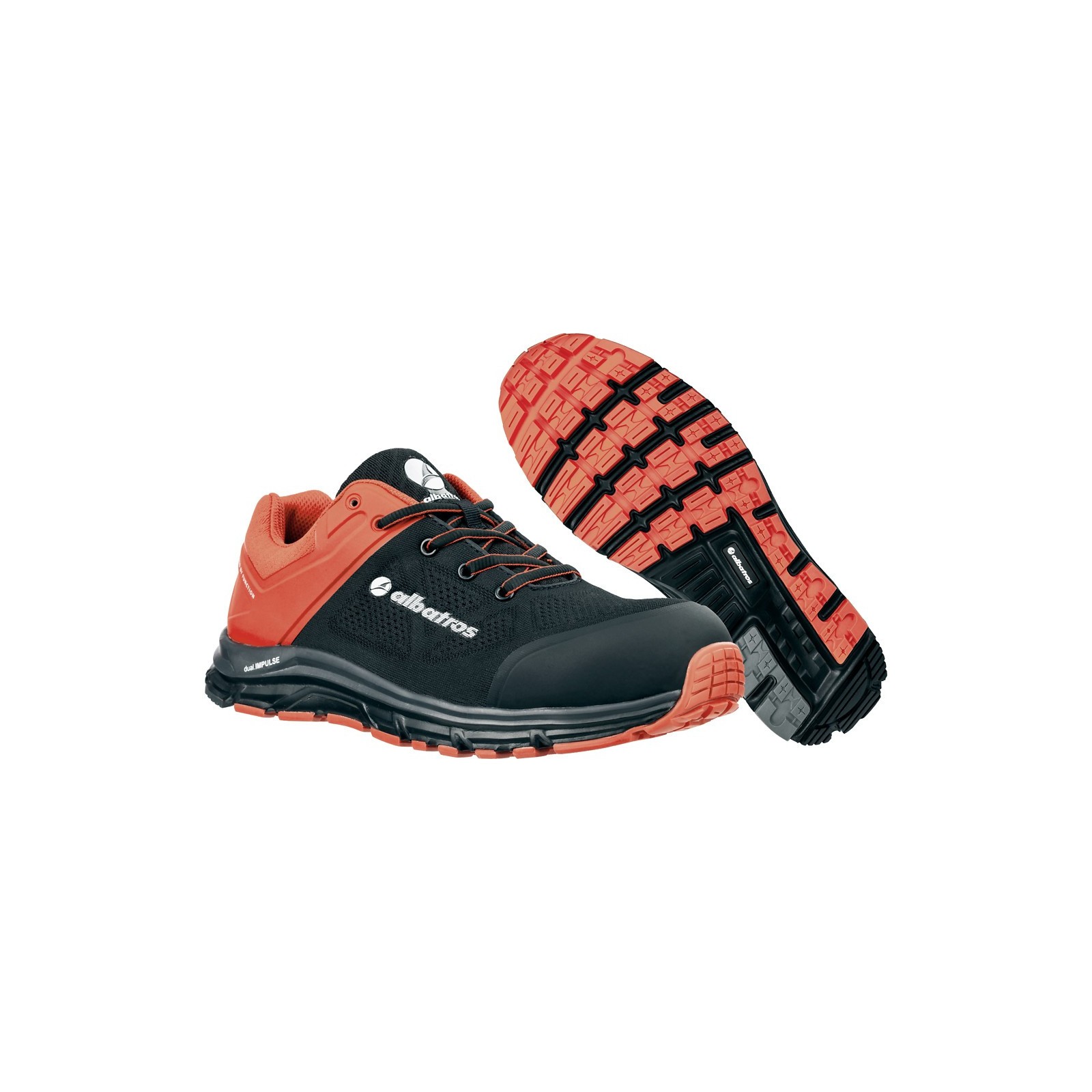 Pantofi de protecție, metal-free, Albatros Lift Red Impulse Low, S1P ESD HRO SRA