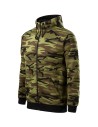 Hanorac pentru bărbați cu glugă și imprimeu camuflaj, Camo Zipper, 300 g/mp