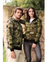 Hanorac pentru bărbați cu glugă și imprimeu camuflaj, Camo Zipper, 300 g/mp