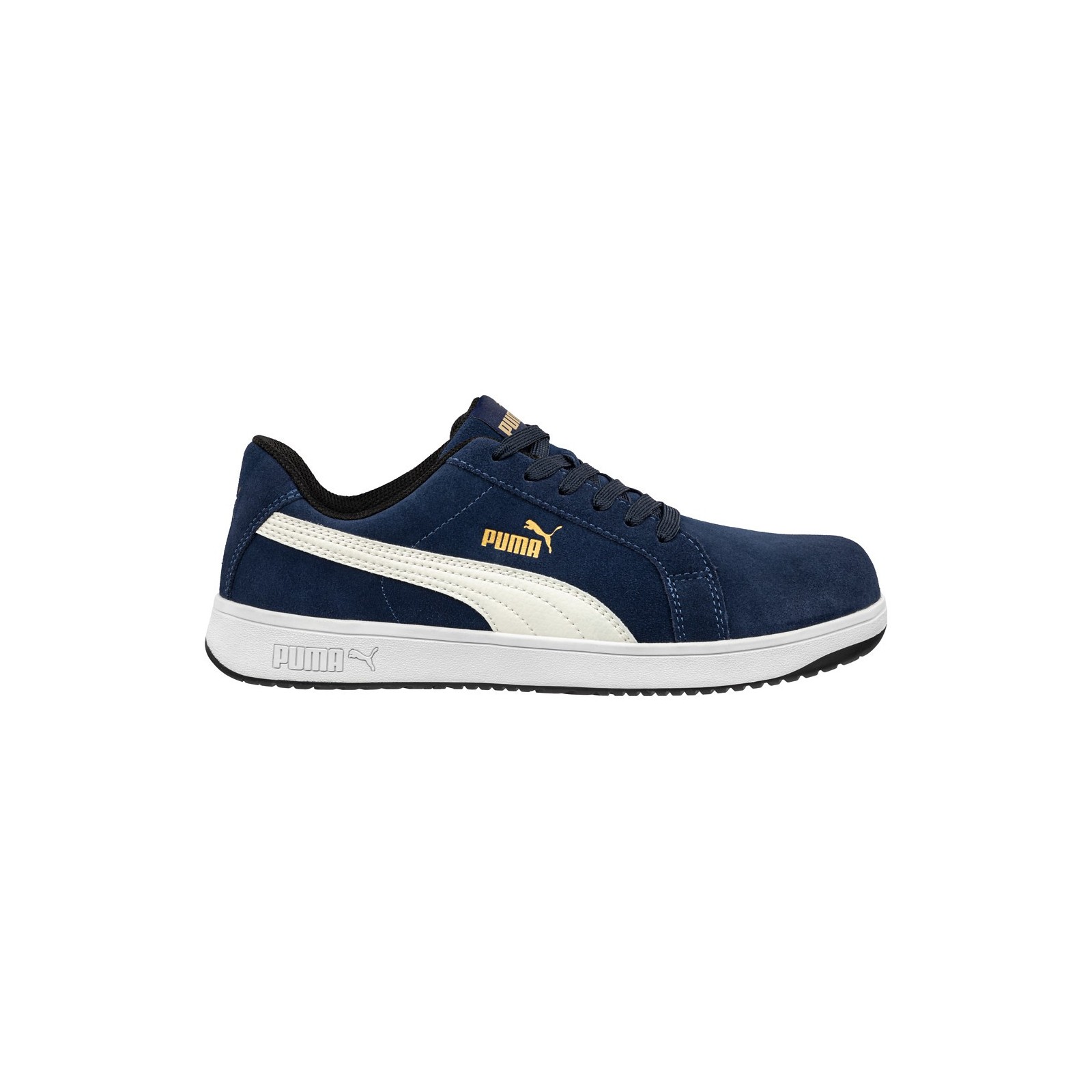 Pantofi de protecție din piele întoarsă, metal-free, Puma Iconic Navy S1PL ESD FO HRO SR