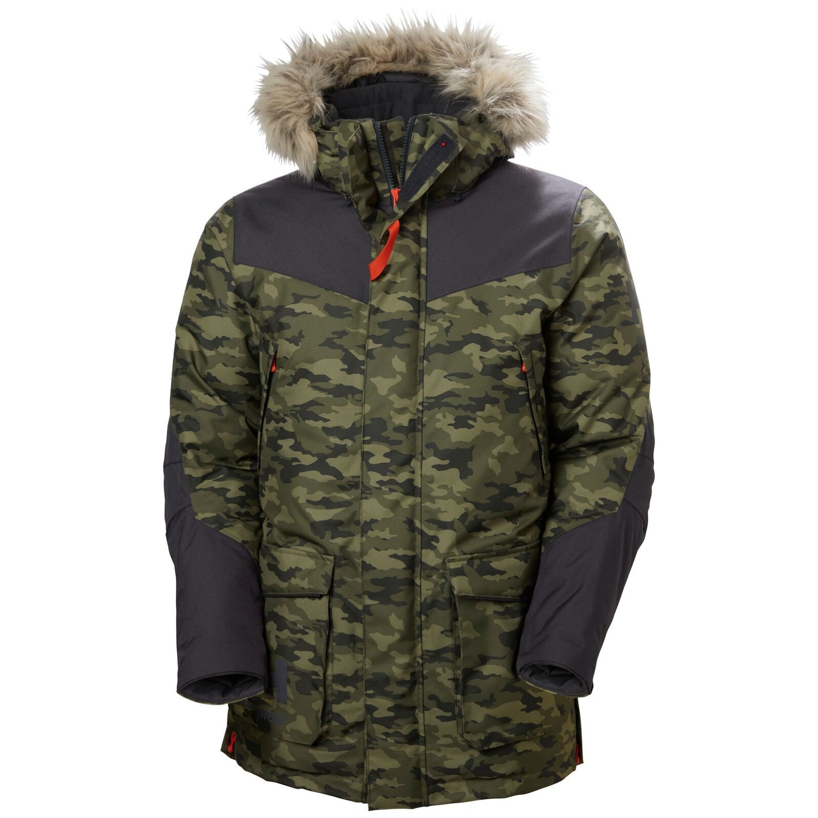 Geacă de iarnă impermeabilă, glugă îmblănită, Helly Hansen Bifrost Winter Parka, camo