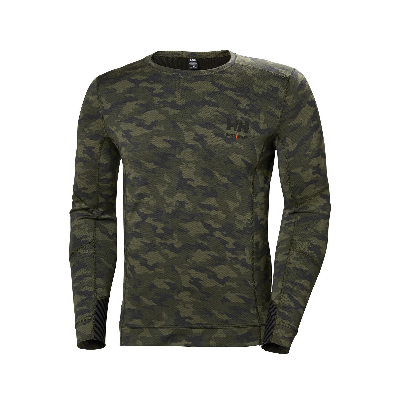 Bluză termică, Base Layer, Helly Hansen Lifa Merino Crewneck, 215 g/mp, camo