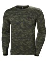 Bluză termică, Base Layer, Helly Hansen Lifa Merino Crewneck, 215 g/mp, camo