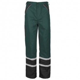 Pantaloni de lucru de vară, cu dungi reflectorizante, 100% bumbac, Collins Green