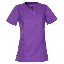 Tunică medicală de damă, violet, mânecă scurtă, Victoria Dark Purple